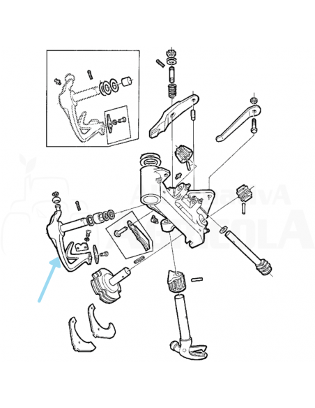 Brazo porta cuchillas empacadora John Deere