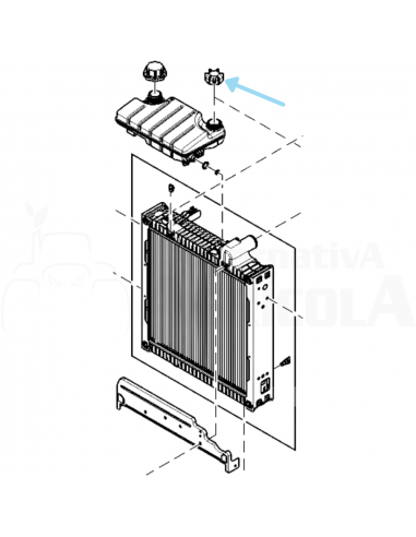 Tapón Respirador para Botella de Expansión Tractores John Deere