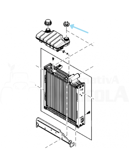 Tapón Respirador para Botella de Expansión Tractores John Deere
