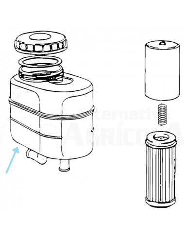 Depósito aceite hidráulico dirección CNH FIAT con filtro 5087811