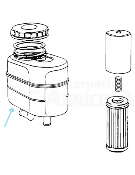 Depósito aceite hidráulico dirección CNH FIAT con filtro 5087811