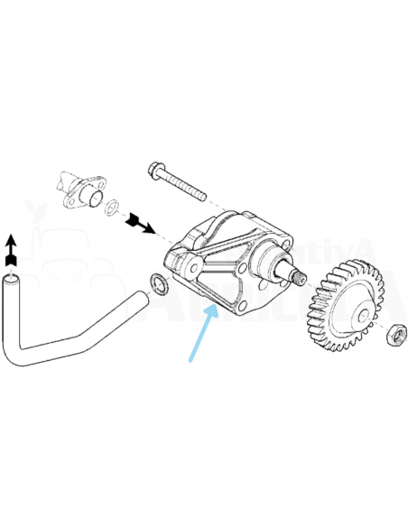 Bomba de Aceite Motor para Tractores John Dere con Motor PowerTech