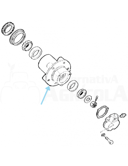 Buje de Rueda Delantera Tractores John Deere Series 20, 30, 40 y 50