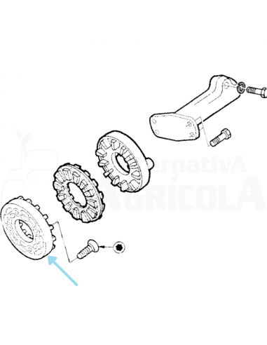 Plato trasero lado motor arrastre bomba Hidráulica Pistones John Deere Series 40 y 50