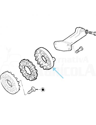 Plato Delantero Lado Bomba Hidráulica para Tracotres John Deere Series 40 y 050