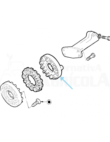 Plato Delantero Lado Bomba Hidráulica para Tracotres John Deere Series 40 y 050