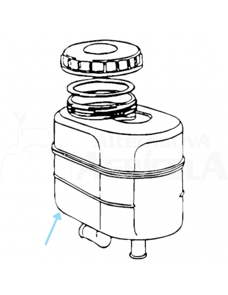 Depósito aceite hidráulico dirección tractor Fiat, Ford, New Holland