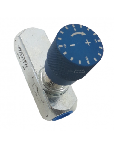 Regulador de caudal 1/2 con válvula anti retorno