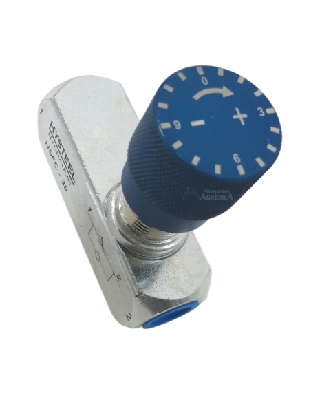 Regulador de caudal 1/2 con válvula anti retorno