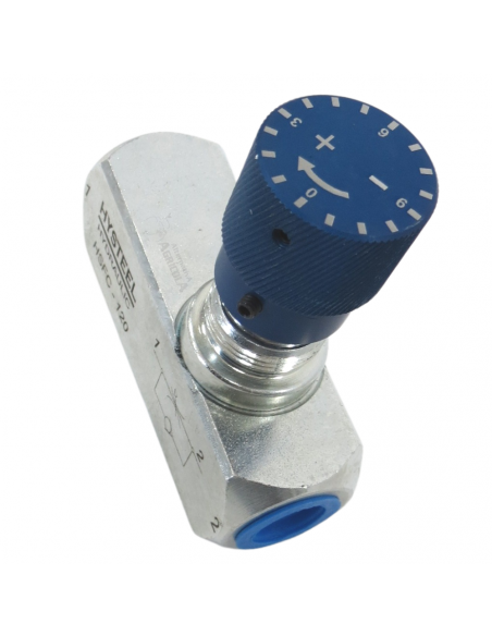 Regulador de caudal 1/2 con válvula anti retorno