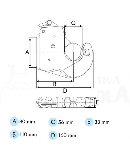 Enganche rápido para soldar CAT-2 Inferior