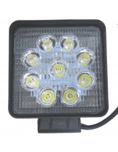 Faro de Trabajo Cuadrado de 9 Leds 116x116x35