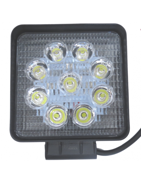 Faro de Trabajo Cuadrado de 9 Leds 116x116x35