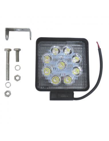 Faro de Trabajo Cuadrado de 9 Leds 116x116x35