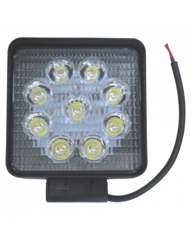 Faro de Trabajo Cuadrado de 9 Leds 116x116x35