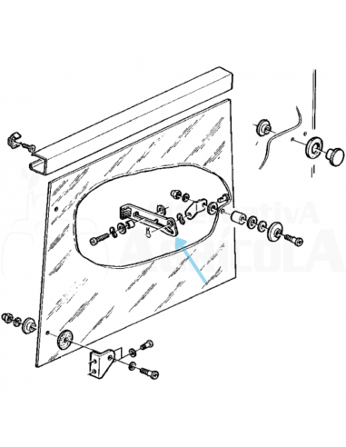 Cierre derecho ventana John Deere Serie 50 varios modelos