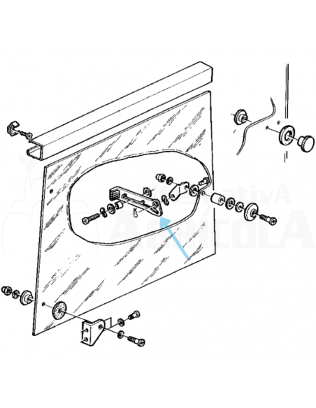 Cierre derecho ventana John Deere Serie 50 varios modelos
