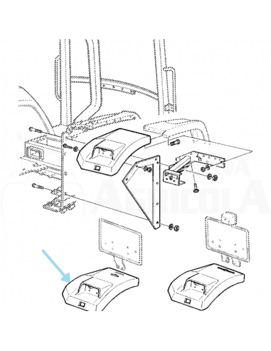 Guardabarros trasero derecho tractor John Deere S/6000-6010 varios modelos