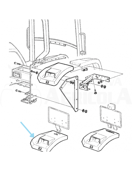 Guardabarros trasero derecho tractor John Deere S/6000-6010 varios modelos