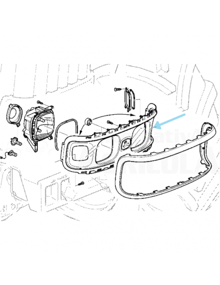 Cristal de los Faros delanteros Tractores John Deere Series 6030 y 7030 Premium