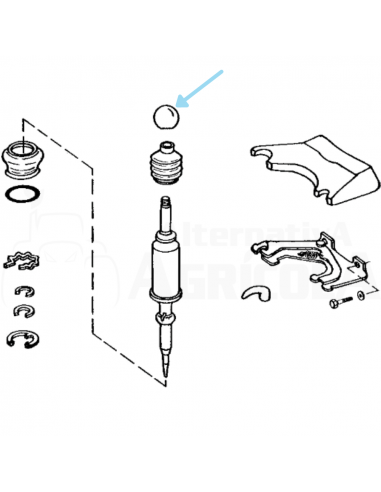 Bola Palanca del Cambio Tractores John Deere Series Antiguas Diámetro Ø41 Rosca 10mm