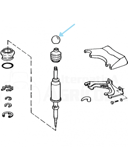 Bola Palanca del Cambio Tractores John Deere Series Antiguas Diámetro Ø41 Rosca 10mm