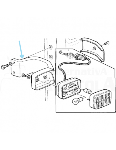Soporte pilotos delanteros tractores John Deere R110386