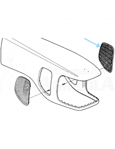Ventana de Aireación Parrilla Izquierda Tractores John Deere Serie 6020 de 6 Cilindros