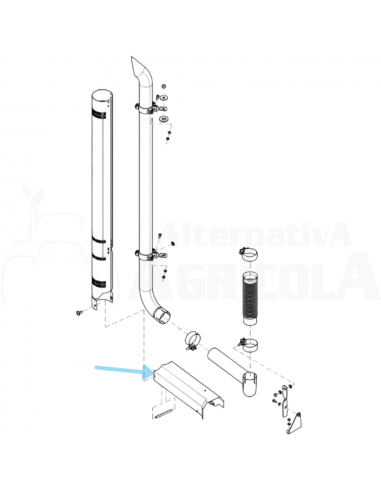 Chapa protectotra silencioso escape tractor John Deere (comprobar modelos)