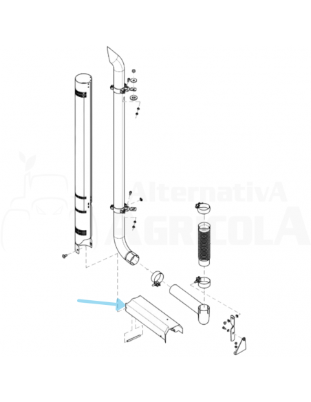 Chapa protectotra silencioso escape tractor John Deere (comprobar modelos)