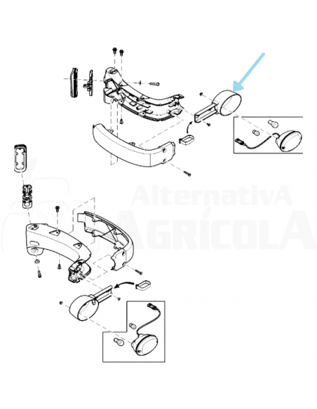 Soporte piloto delantero John Deere