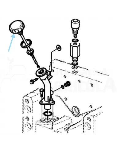 Tapón con varilla llenado aceite hidráulico tractor John Deere varios modelos