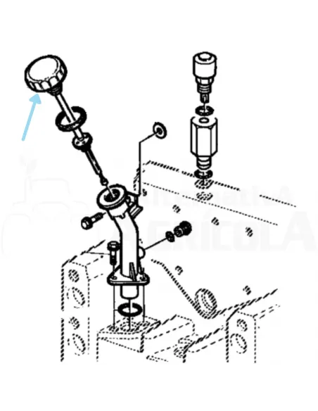 Tapón con varilla llenado aceite hidráulico tractor John Deere varios modelos