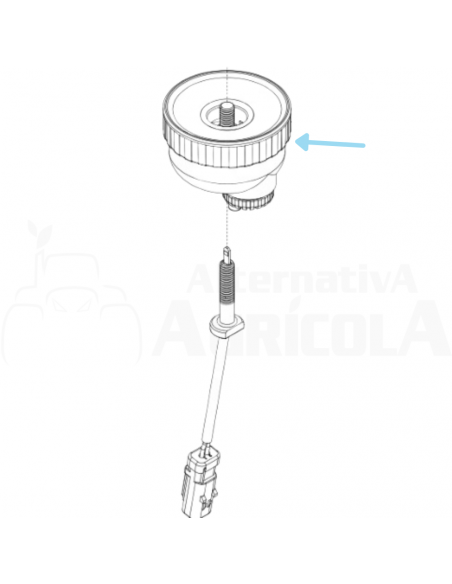 Vaso decantación agua combustible RE51650 para John Deere