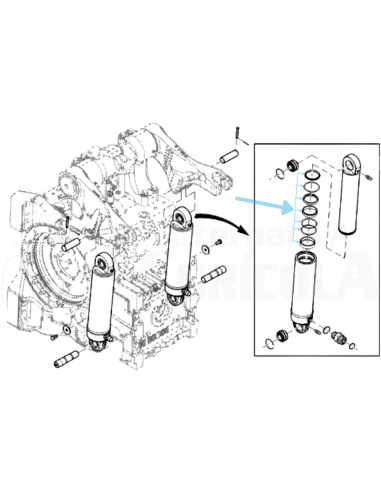 Juego de juntas AL208001 para John Deere Serie 6000, 6010, 6020, 6030, 6M, 6R, 7005, 7030