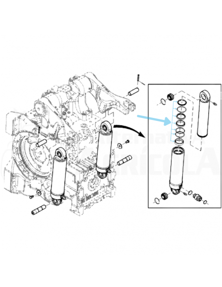 Juego de juntas AL208001 para John Deere Serie 6000, 6010, 6020, 6030, 6M, 6R, 7005, 7030