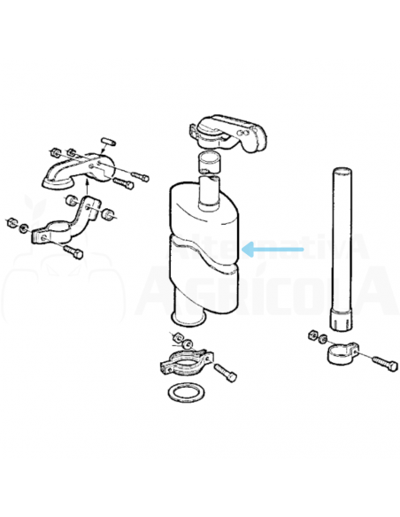 Silencioso adaptable John Deere AL27388