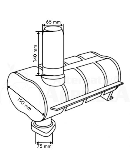 Silencioso adaptable Tractor John Deere Series 40, 50 y 55