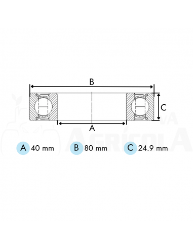 Rodamiento esférico Media Bola Tractores Fiat