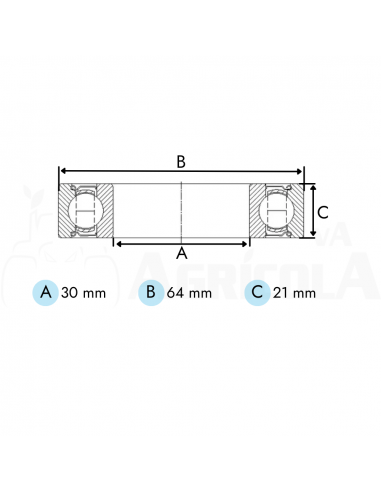 Rodamiento media bola Fiat y Ford Tractores Antiguos