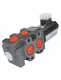 Selectora electroválvula hidráulica 1/2" 6 vias 12v bobina grande