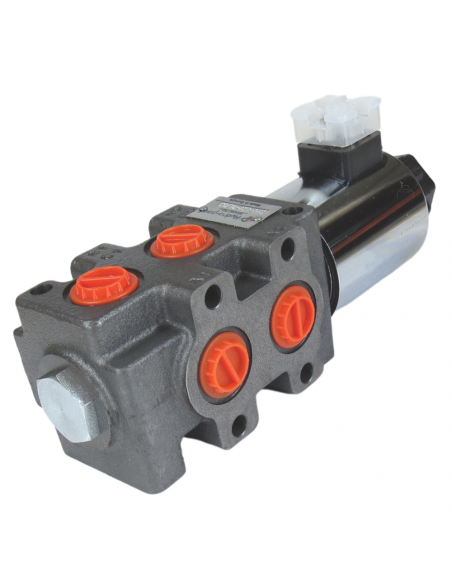 Selectora electroválvula hidráulica 1/2" 6 vias 12v bobina grande