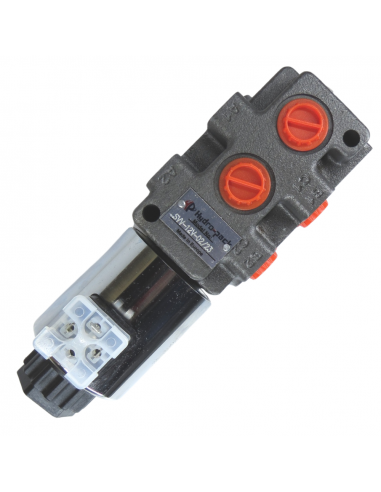 Selectora electroválvula hidráulica 1/2" 6 vias 12v bobina grande