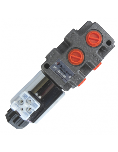 Selectora electroválvula hidráulica 1/2" 6 vias 12v bobina grande