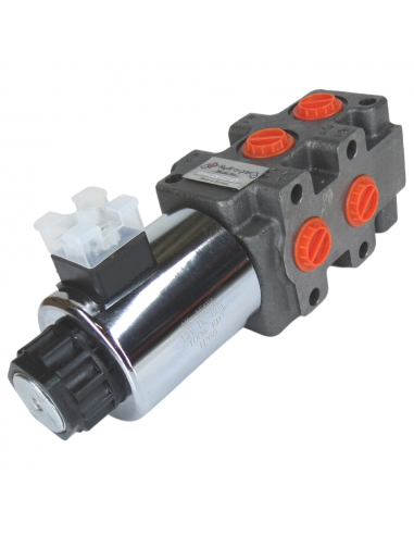 Selectora electroválvula hidráulica 1/2" 6 vias 12v bobina grande