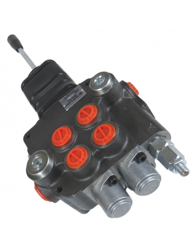 Distribuidor Hidráulico en cruz tipo Joystick 1/2" doble efecto circuito abierto