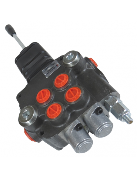 Distribuidor Hidráulico en cruz tipo Joystick 1/2" doble efecto circuito abierto