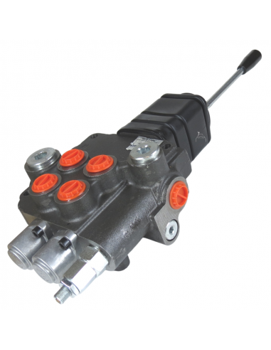 Distribuidor Hidráulico en cruz tipo Joystick 1/2" doble efecto circuito abierto