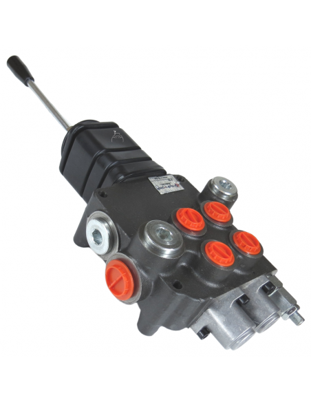 Distribuidor Hidráulico en cruz tipo Joystick 1/2" doble efecto circuito abierto