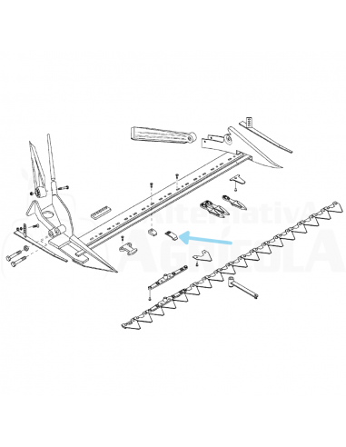 Pisa cuchillas simple corto segadora BCS 2828
